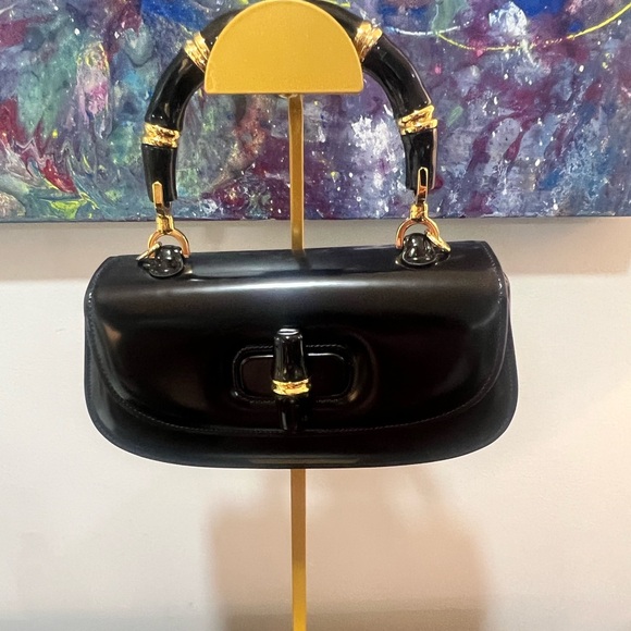 Gucci Handbags - Gucci bamboo top handle mini bag